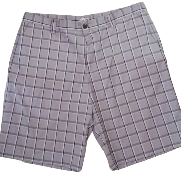 adidas Other - Adidas Grey & Black Plaid Golf Shorts